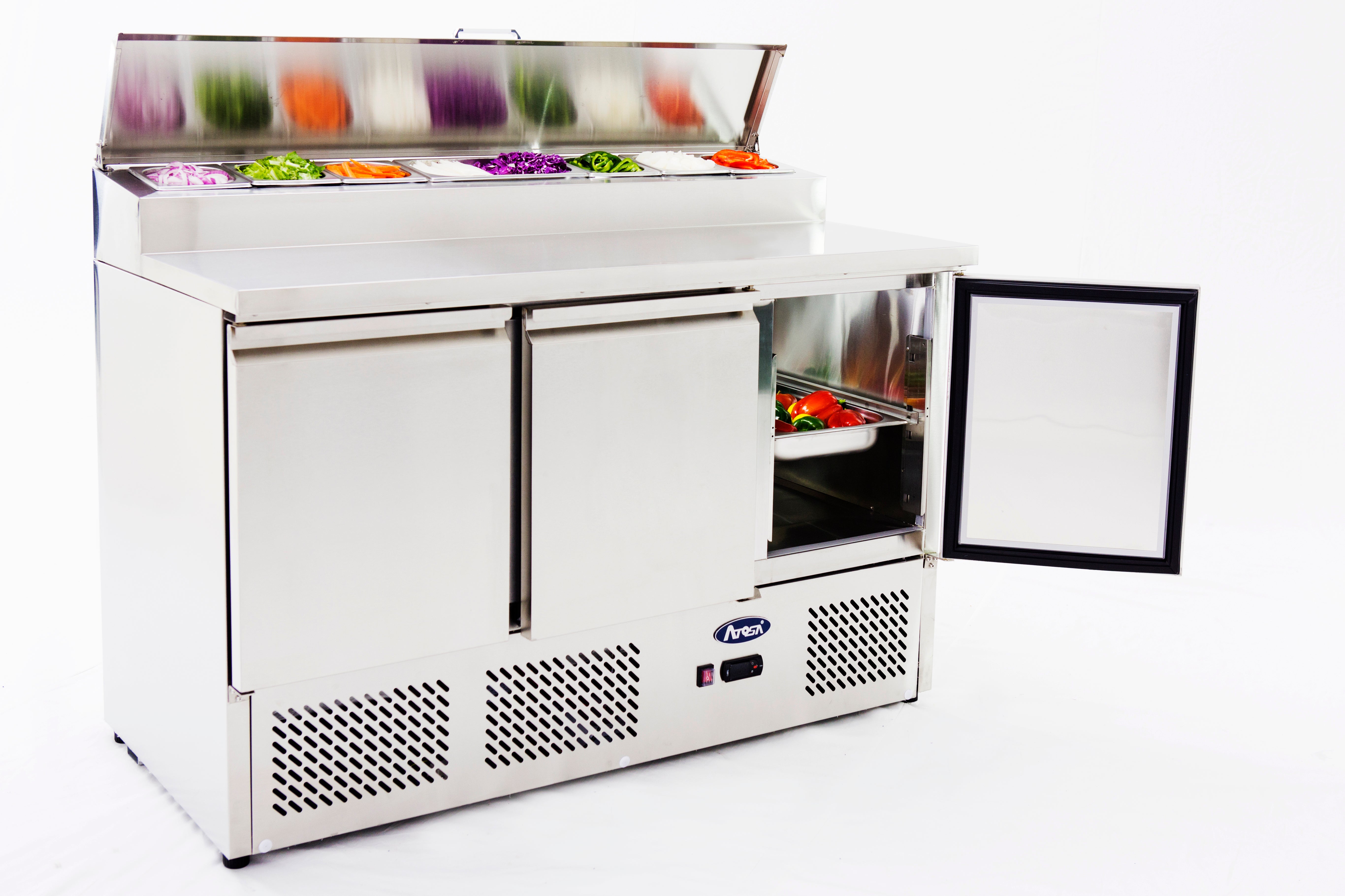 【ESL Series】Three Door Open Top Salad/Sandwich Prep Table