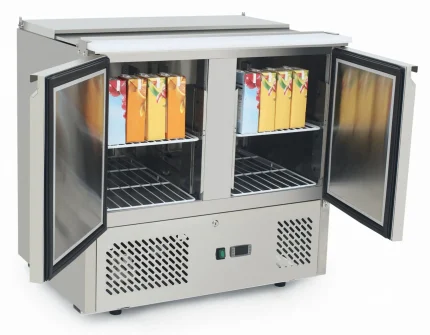 seria eslmasa frigorifica rece cu 2 usi si capac glisant pentru pregatirea salatelorsandwich urilor 849429